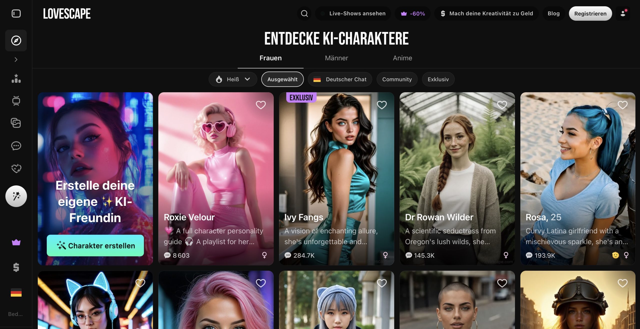 Test der Plattform Lovescape AI
